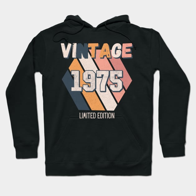 Vintage Since 1975 Birthday Retro Fun Hoodie by Foxxy Merch